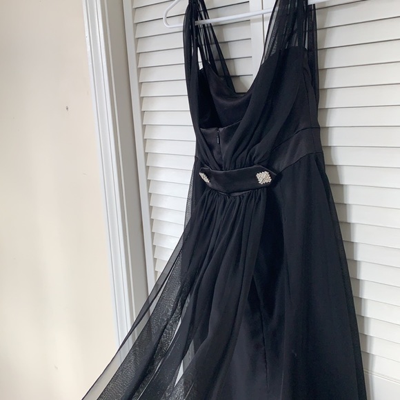 Black chiffon bridesmaids dress (size 12) - Picture 4 of 4